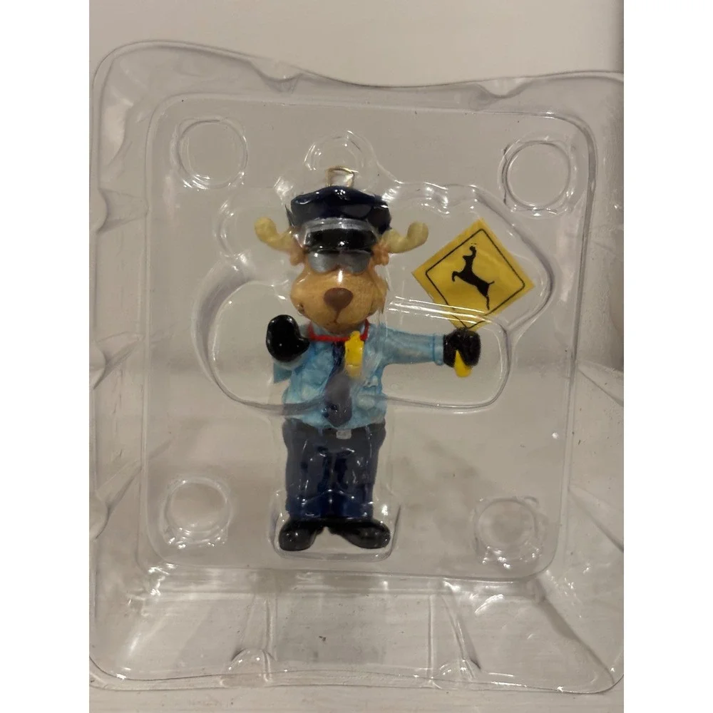 Carlton Cards Stop for‎ Christmas Moose Crossing Guard Ornament CXOR-171E New